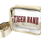 Tiger Band Clear Boxy Purse