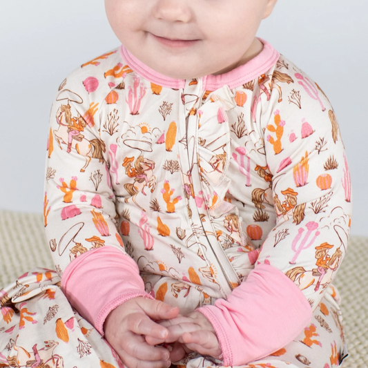Saddle Up, Cowgirl Convertible Zip Pajamas