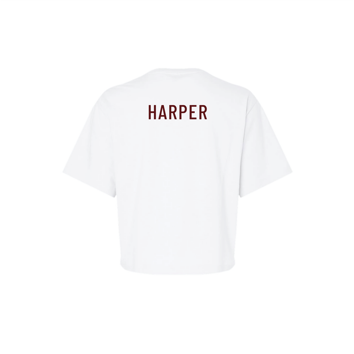 Tigerettes - White & Maroon Script Womens Boxy Fit