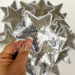 Trucker hat patches 3” navy sequin star patch iron on