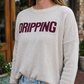 DRIPPING crewneck sweater with refined boutique presentation