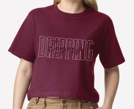 Dripping Tigers Layered Crop Boxy Tshirt