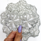 Silver cheer glitter pom poms patch iron on