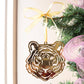 Tiger Face Ornament   Gold   4"