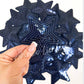 Trucker hat patches 3” navy sequin star patch iron on