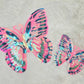 Pink Butterfly Sequin Iron On Patch