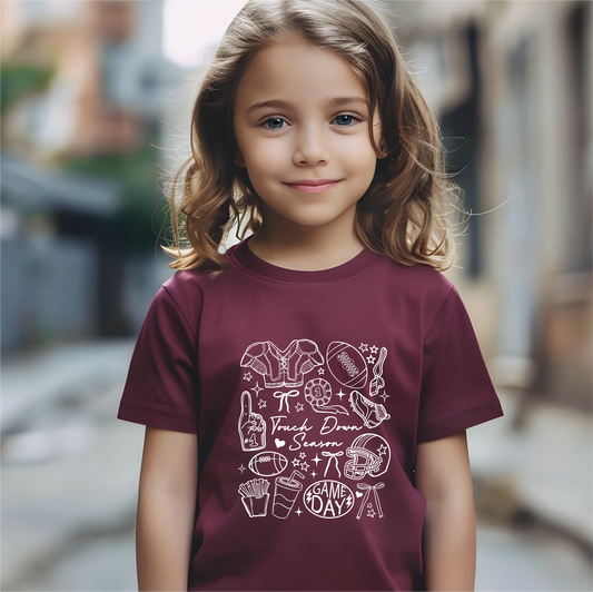 Tigers Game Day Doodle Youth Tshirt