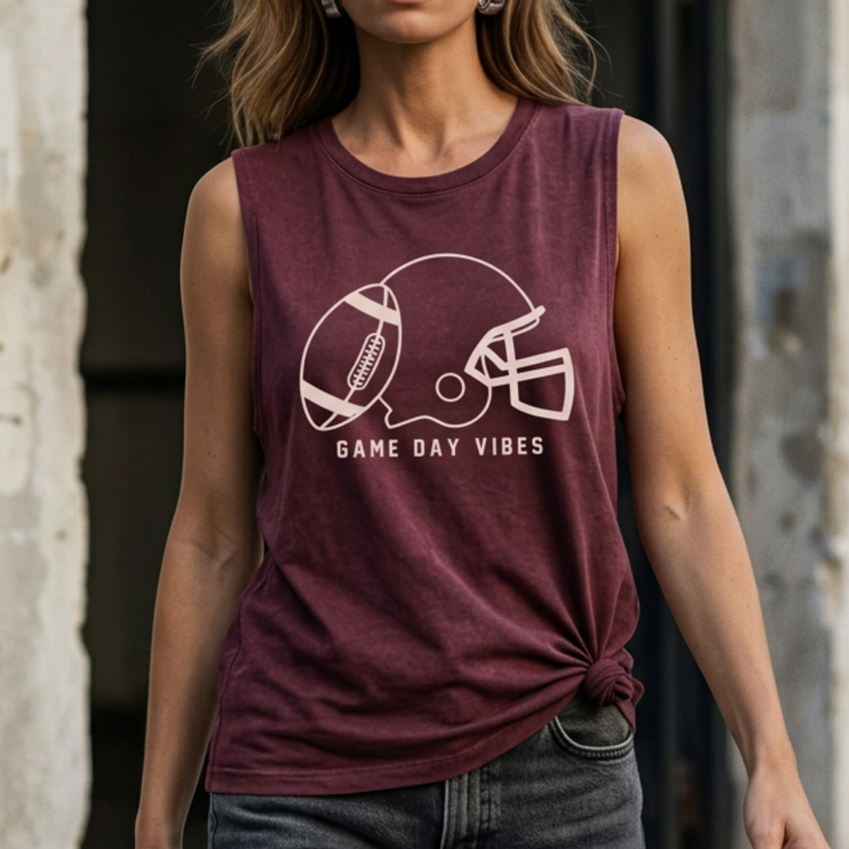 Game Day Vibes Mineral Wash Tank Top