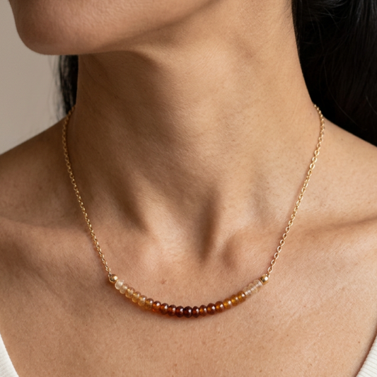 Golden Hour Hessonite Garnet Necklace