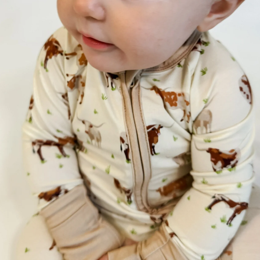 Longhorns Convertible Zip Pajamas