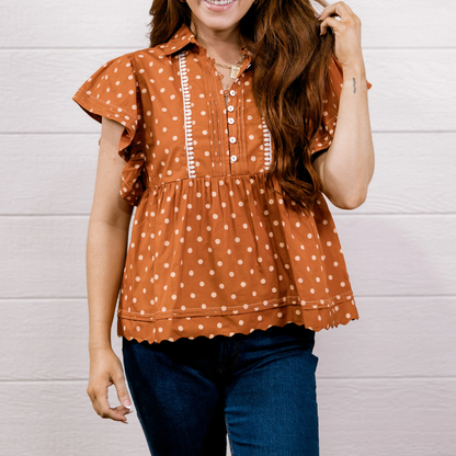 Piper Polka Dot Babydoll Top