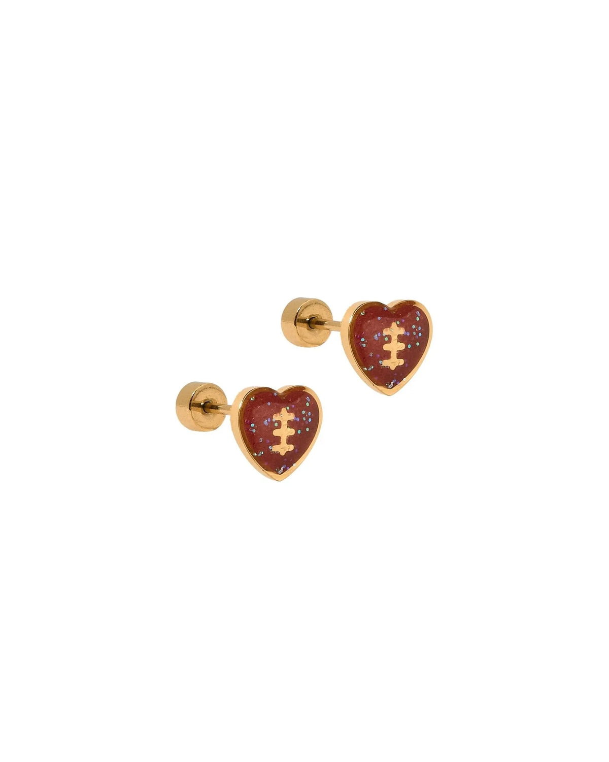 Football Screwback Stud Earring