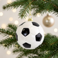 Soccer ornament hanging on a Christmas tree