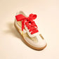 The Darling Effect Step It Up Frilly Red Shoelaces