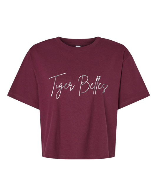 Tiger Belles - Script Foil Crop Boxy T-Shirt