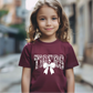TIGERS Toile +Bow Tshirt (Youth & Adult)