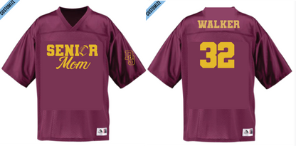 Senior Football Mom - Unisex Jersey (White or Maroon)