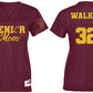 Senior Football Mom - Junior/Fitted Jersey (White or Maroon)